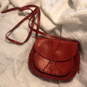 EUC Madewell Red Leather Cross Body Bag